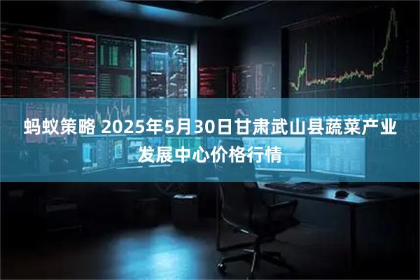 蚂蚁策略 2025年5月30日甘肃武山县蔬菜产业发展中心价格行情